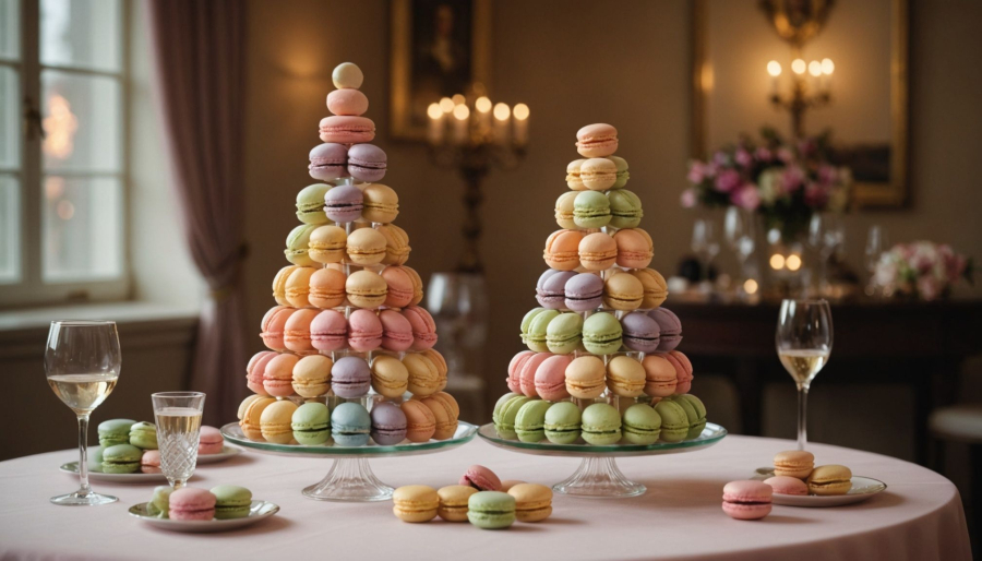 Pyramide de macarons pour mariage : une alternative originale à la pièce montée classique